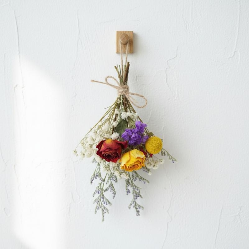 Dried Flower Bouquet - Wedding Groomsmen Buttonholes Mini Natural Dried