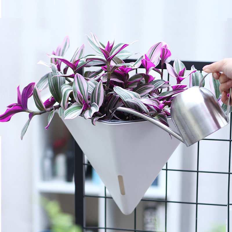 Woven Wall Basket - Fashion Triangular Wall Mounted Flower Pots