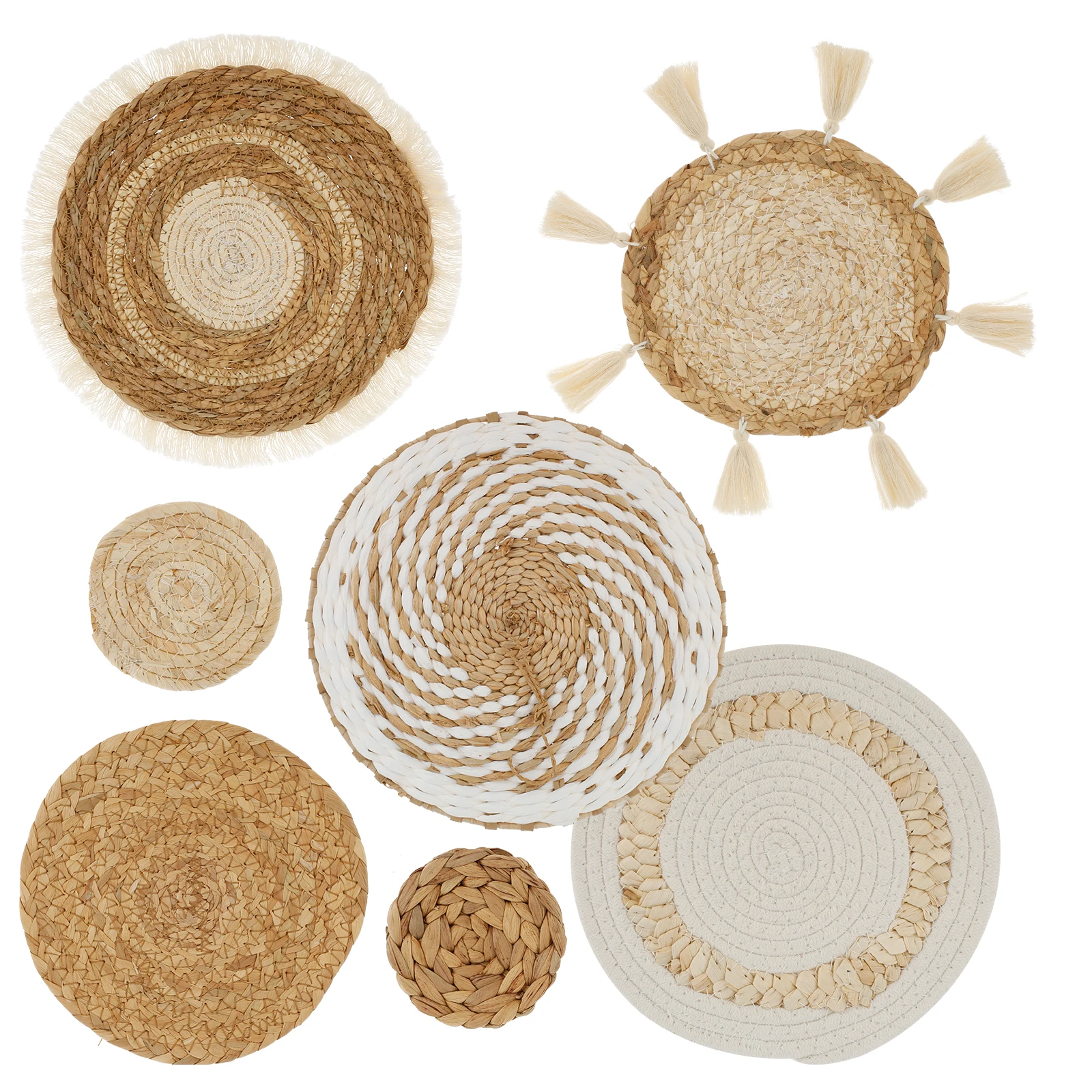Woven Wall Basket - 7pcs Woven Basket Wall Decor Bohemian