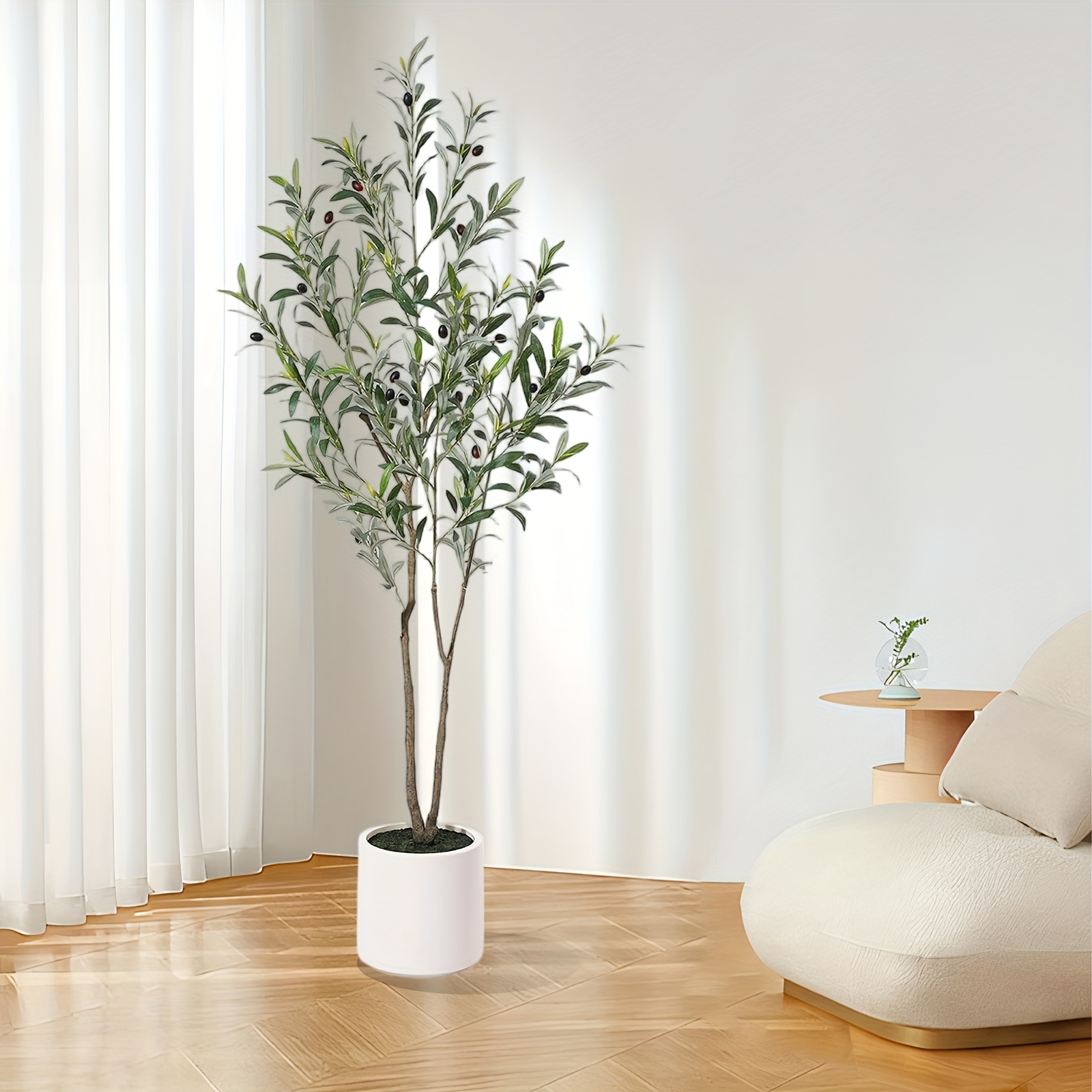 Home Decor White - Artificial Olive Tree Set – 7FT
