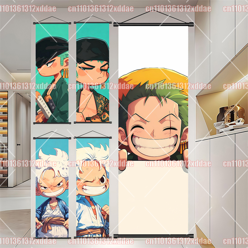 Canvas Painting - One Piece Scroll Painting Luffy Zoro