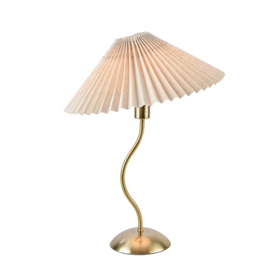Home Decor Lamp - Small Pleated Table Lamp Bedside Nightstand