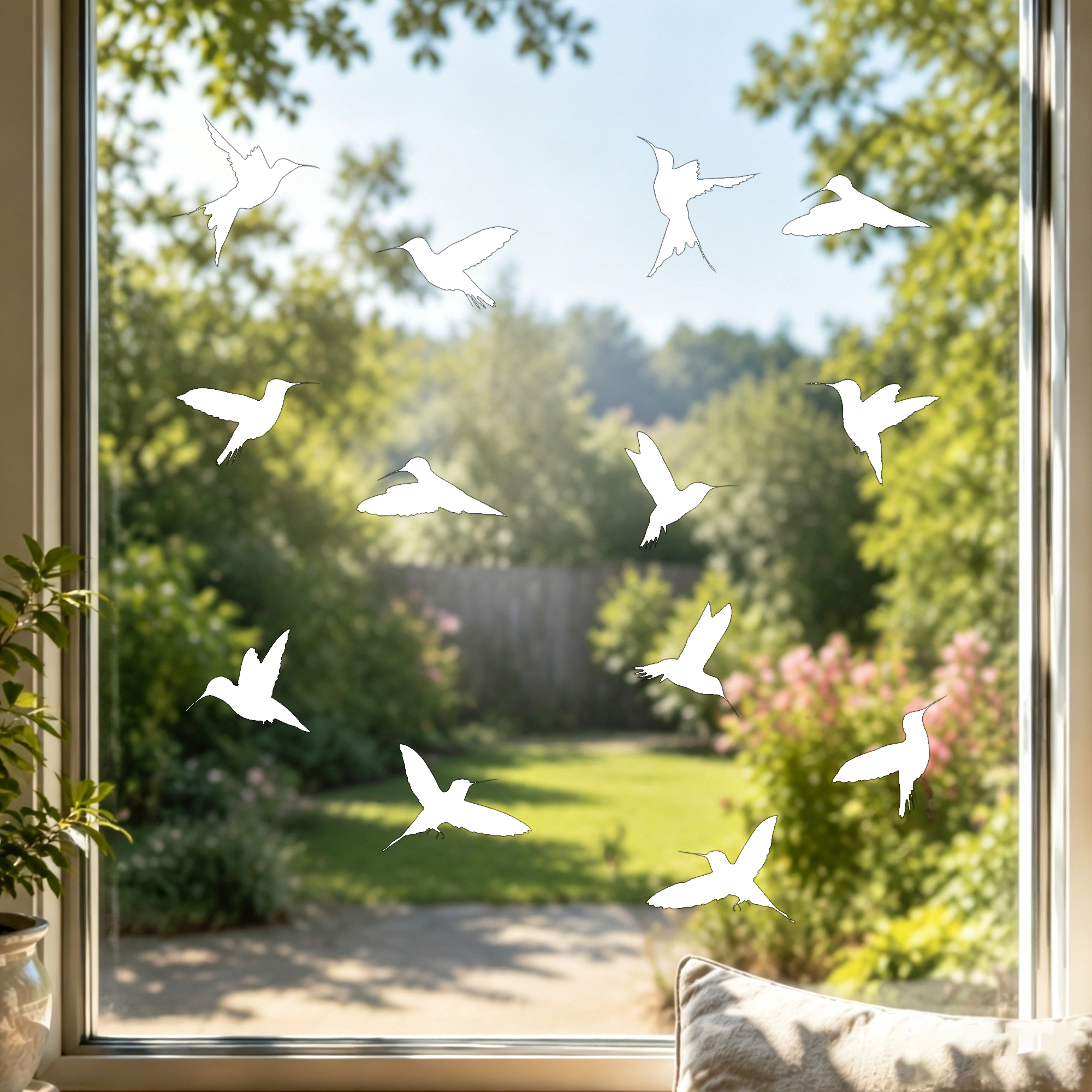 Home Decor Window Blinds - Bird Window Stickers for Home Decor,