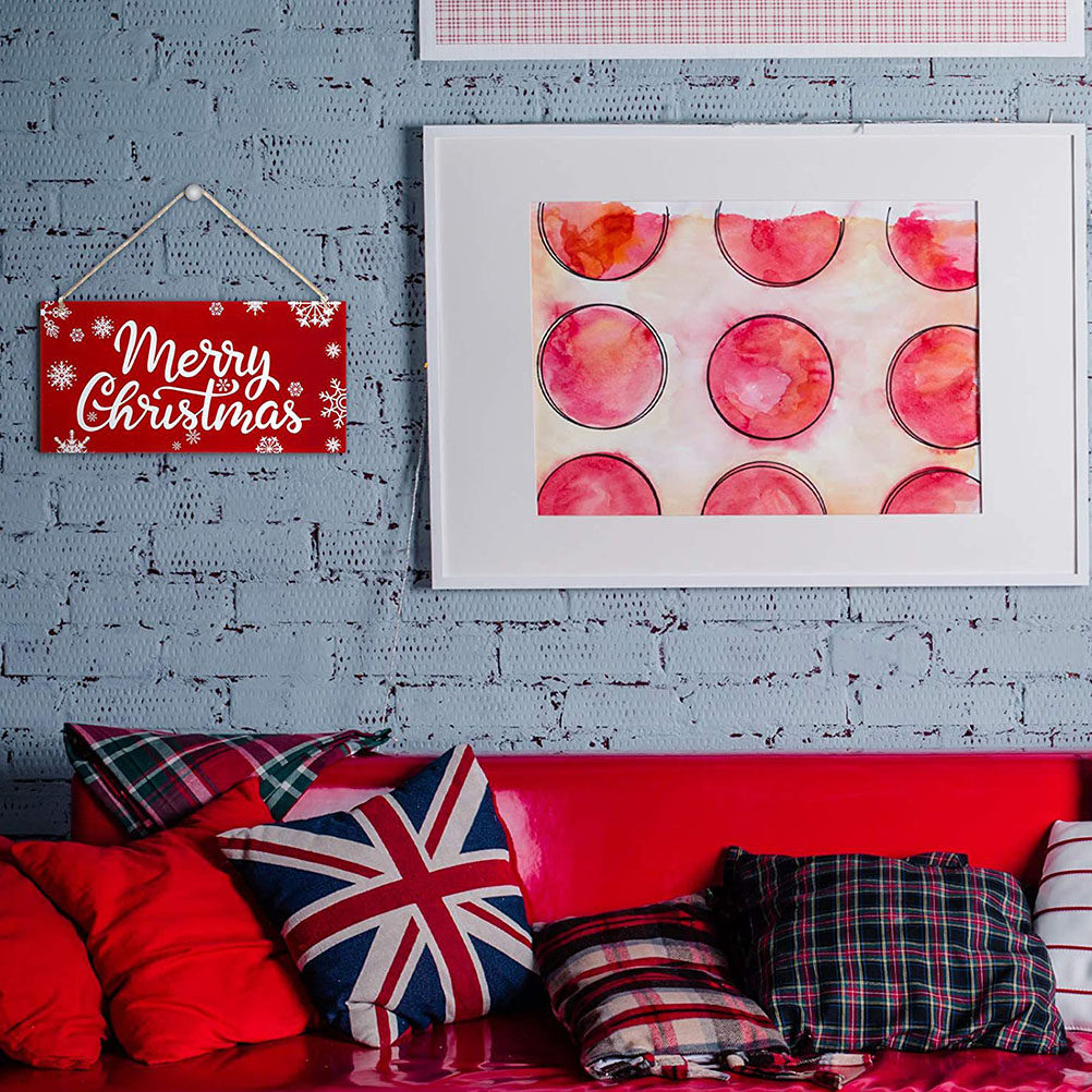2Pcs Festive Wooden Xmas Door  - Home Decor Shop review and price