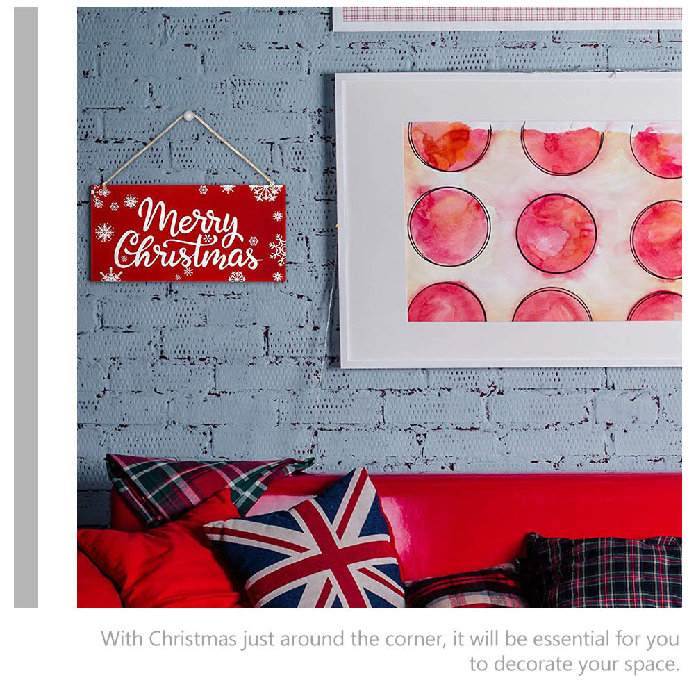 2Pcs Festive Wooden Xmas Door  - Home Decor Shop review and price