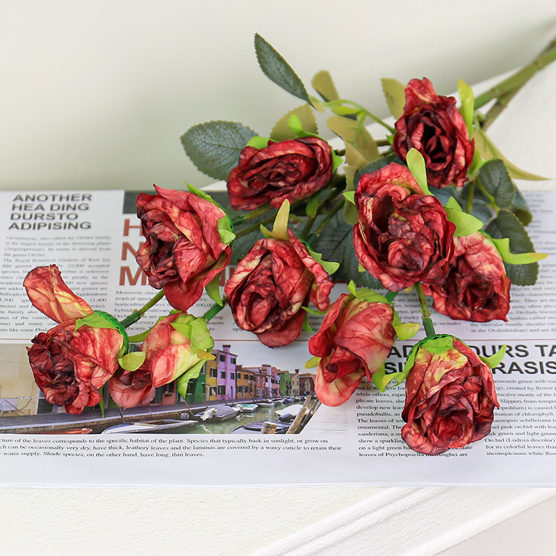 5pc 35cm Retro 5 Head Burnt Ed - Dried Flower Bouquet review and price