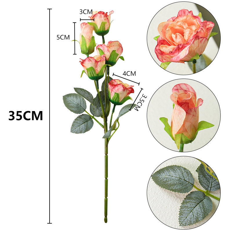 5pc 35cm Retro 5 Head Burnt Ed - Dried Flower Bouquet review and price