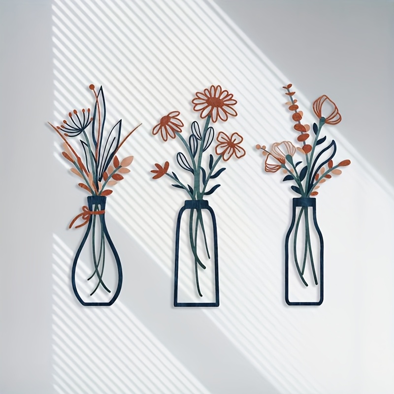 3 Large Floral Wall Art Sculpt - Home Decor Orange review and price