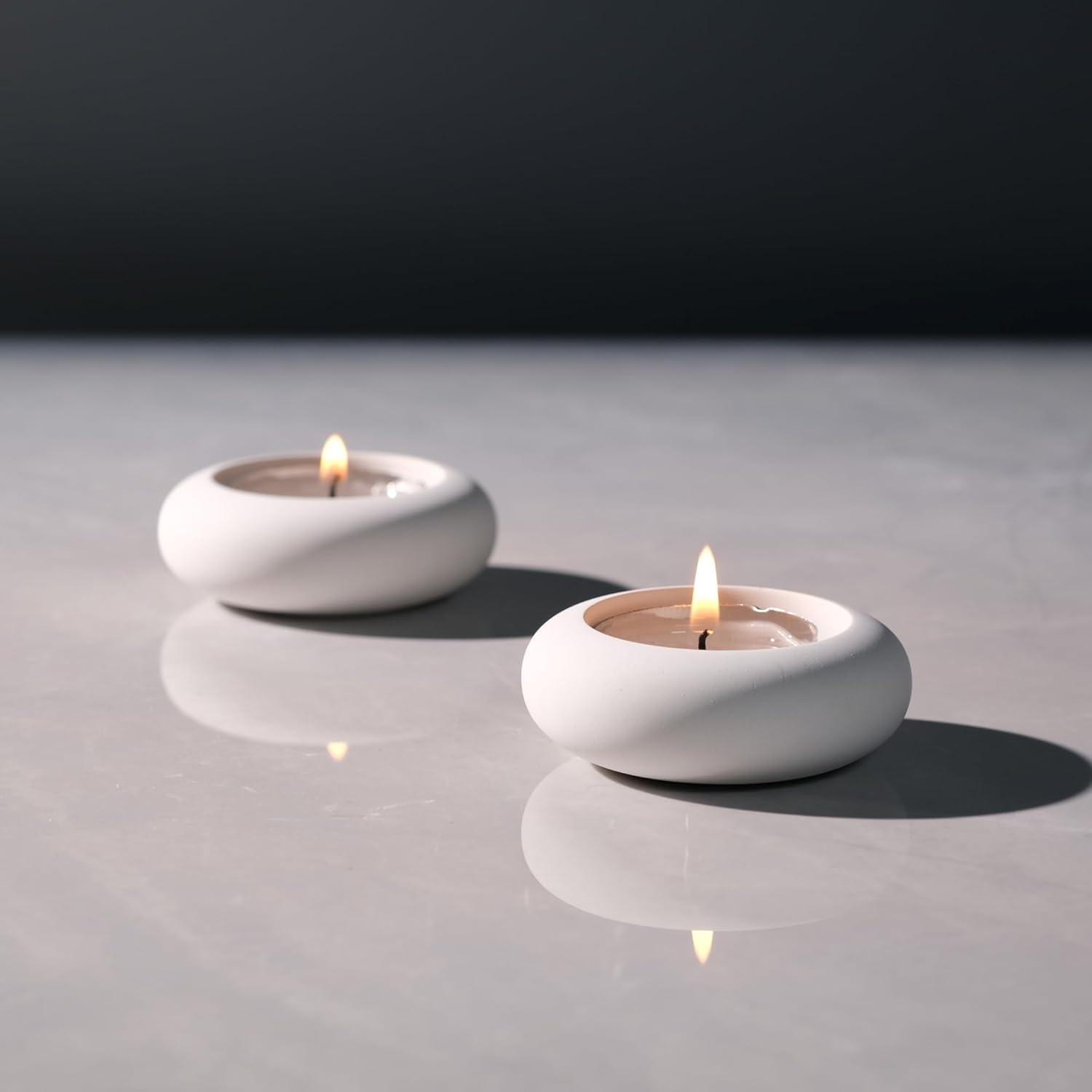 Handmade Pebble Tealight Candl - Home Decor White review and price