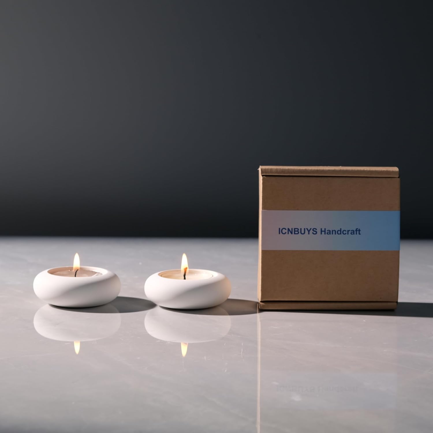 Handmade Pebble Tealight Candl - Home Decor White review and price