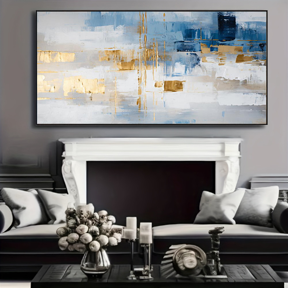 100% Handmade Abstract Oil Pai - Home Decor Orange review and price