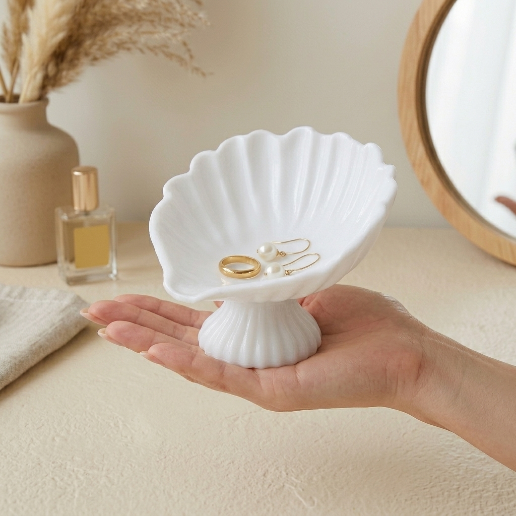 Seashell Jewelry Dish Trinket  - Home Decor White review and price