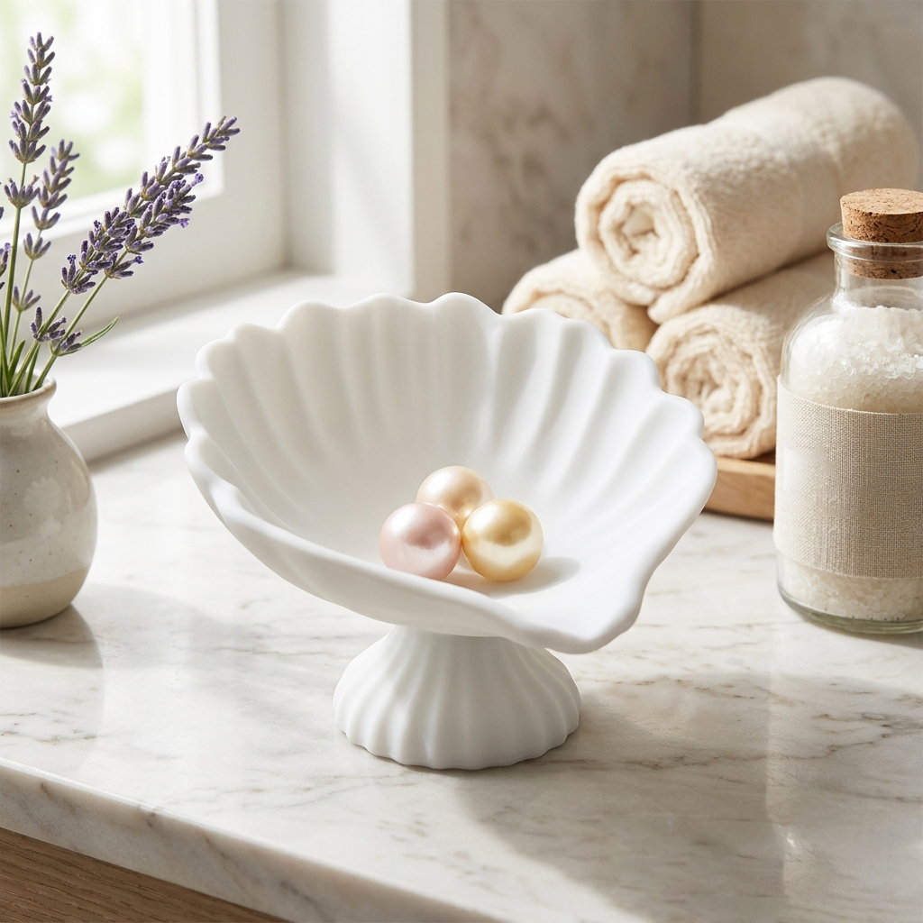 Seashell Jewelry Dish Trinket  - Home Decor White review and price