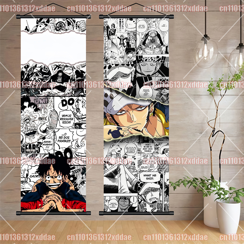 Anime One Piece Scroll Paintin - Home Decor White review and price