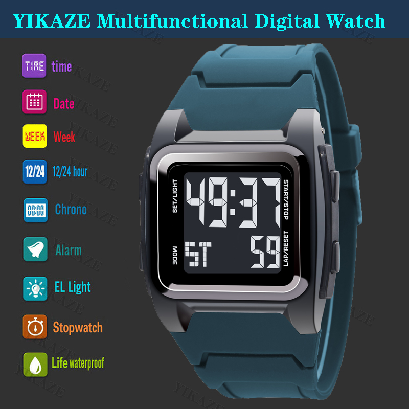 YIKAZE Men's Digital Watch 50M - Vintage Alarm Clock review and price