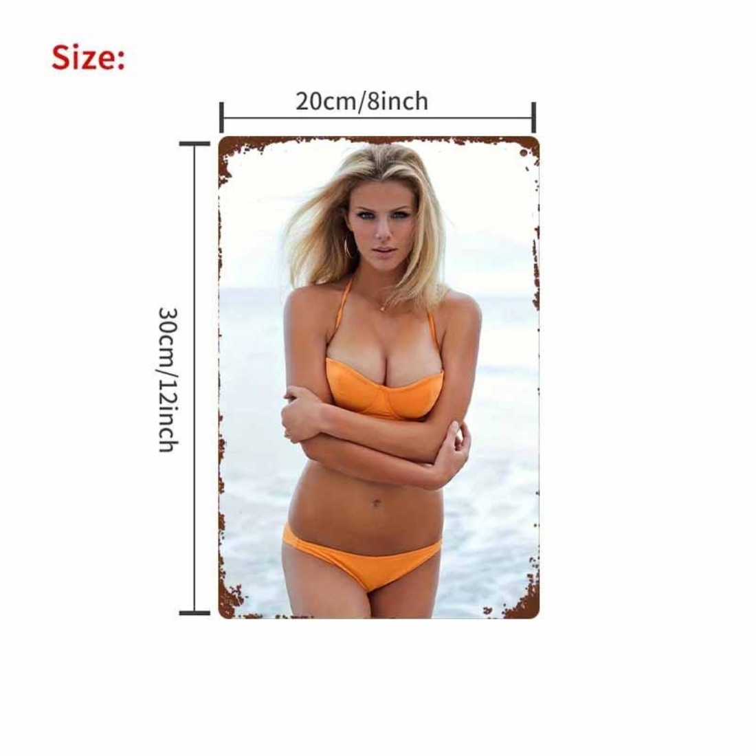 Vintage Orange Bikini Beach Gi - Home Decor Orange review and price