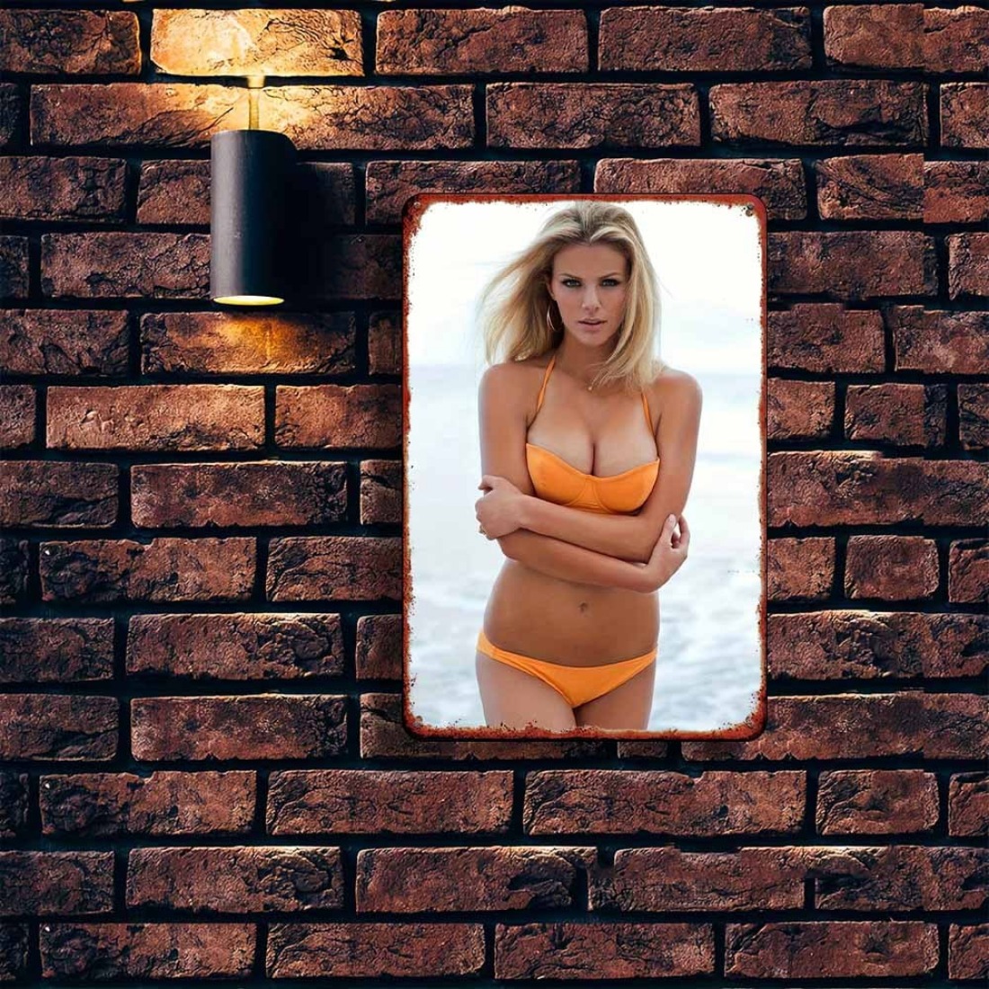 Vintage Orange Bikini Beach Gi - Home Decor Orange review and price
