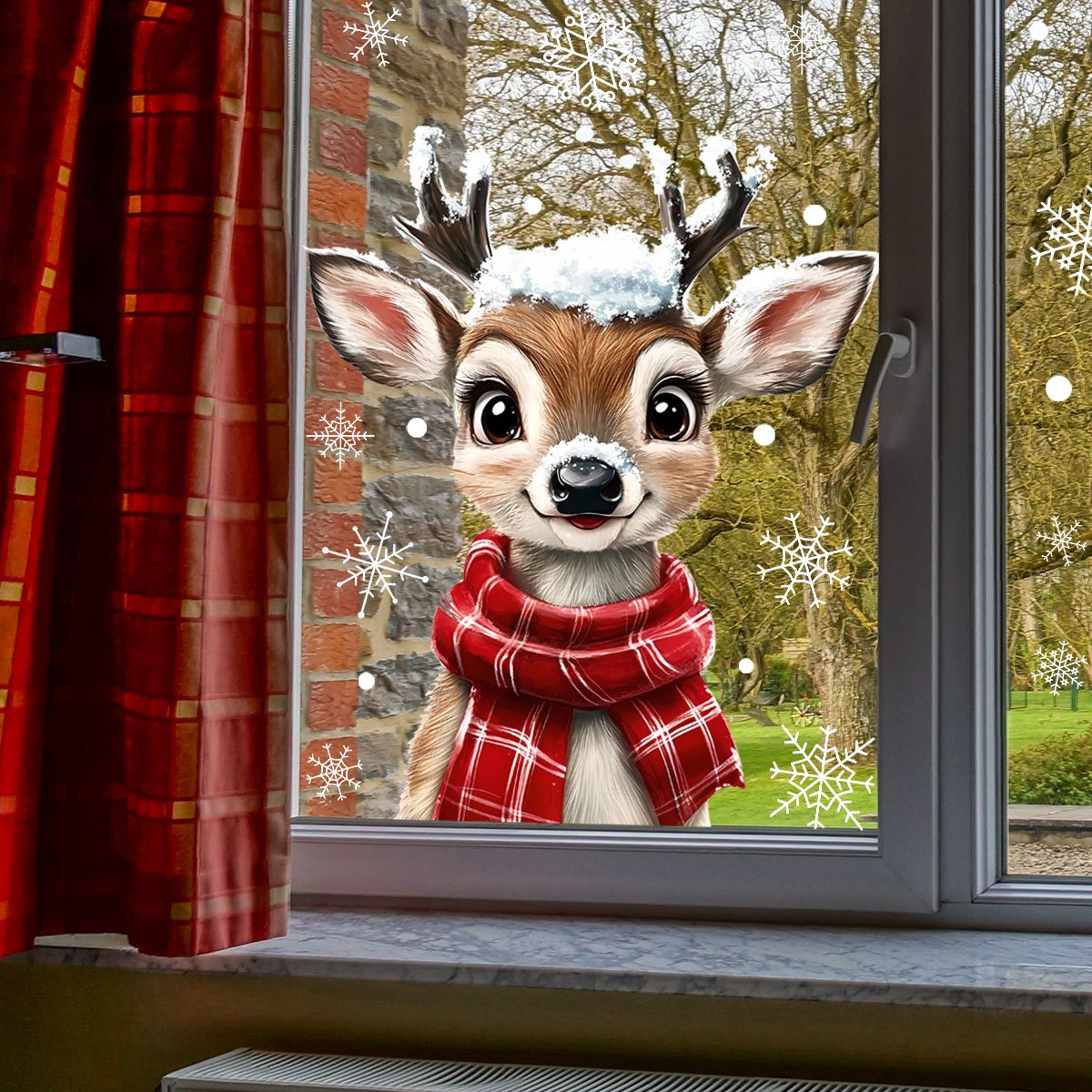 1pc Christmas Scarf Snowflake  - Home Decor Window Blinds review and price