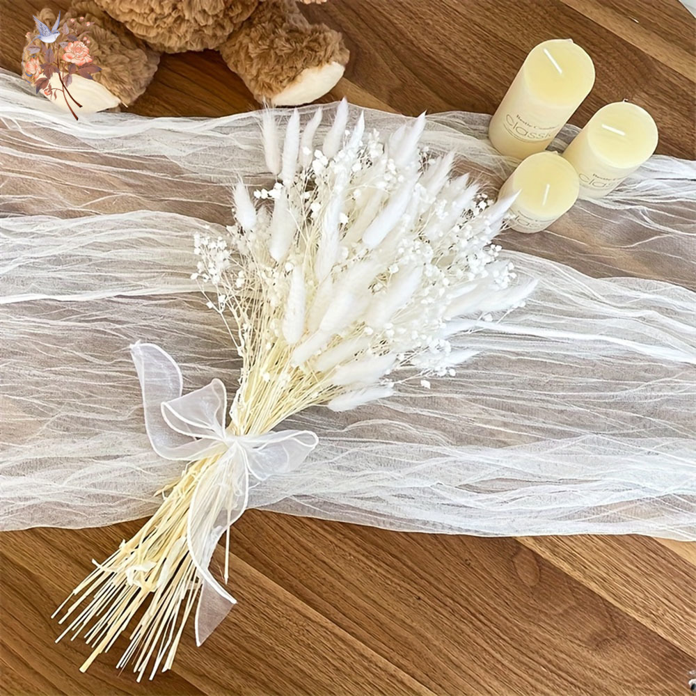 54Pcs White Dried Flower Brida - Dried Flower Bouquet review and price