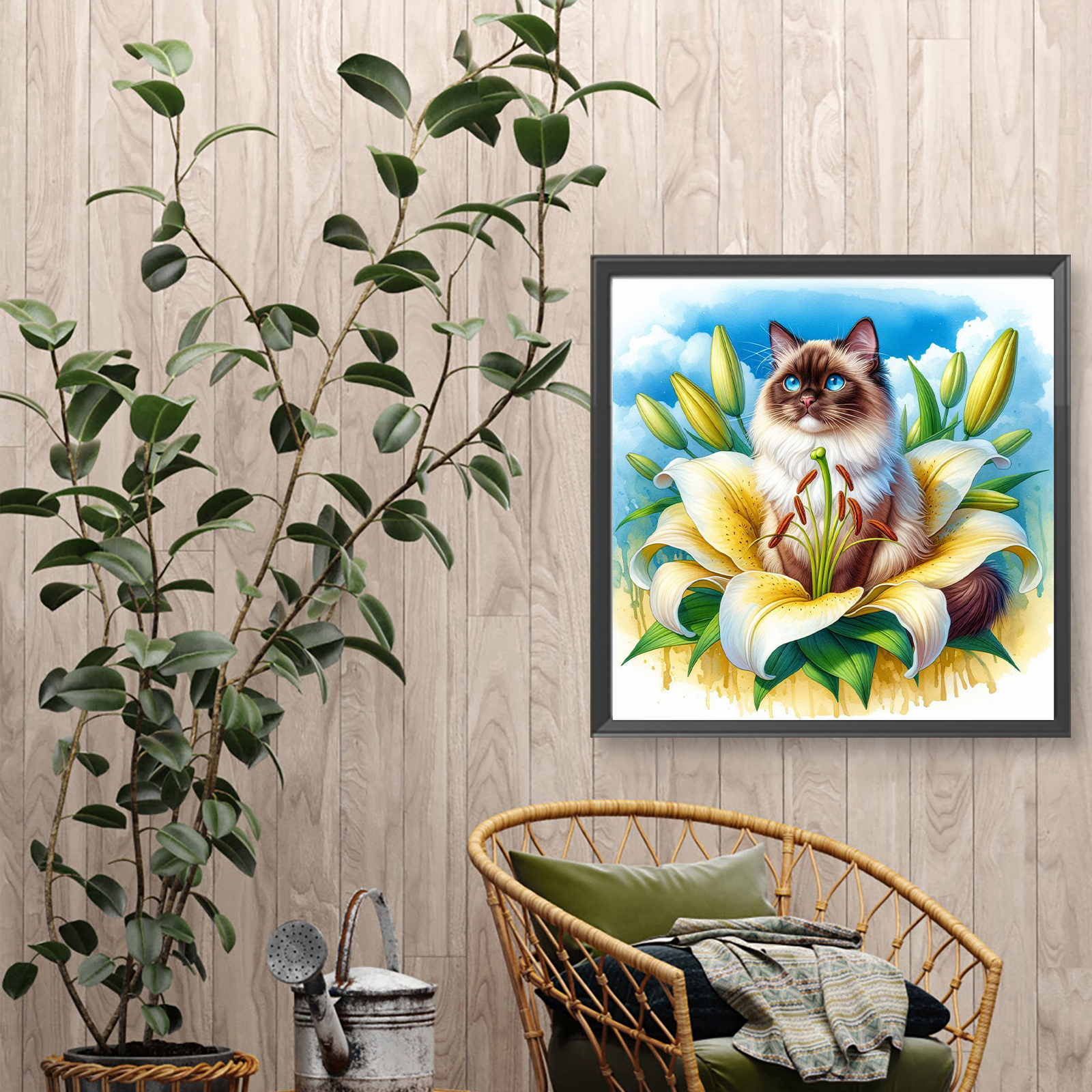 Cat Full DIY 5D Round Drill Di - Home Decor Diy Ideas review and price