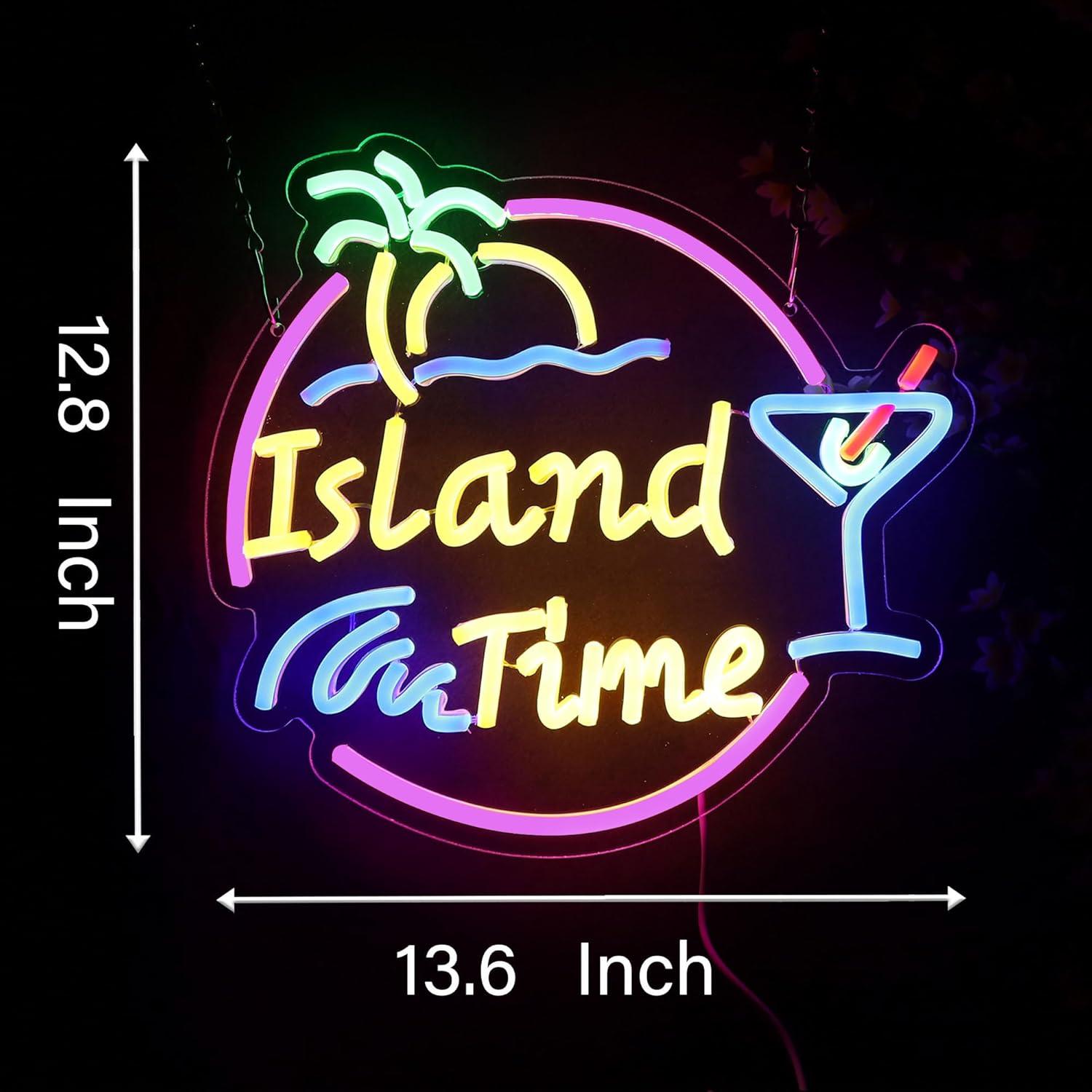 Island Time Neon Sign LED Ligh - Home Decor Shop review and price