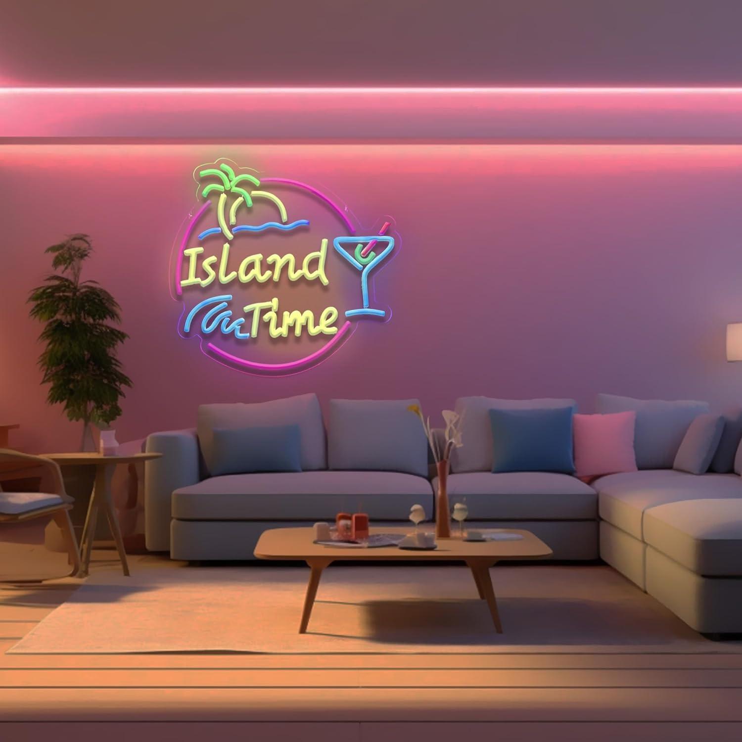 Island Time Neon Sign LED Ligh - Home Decor Shop review and price