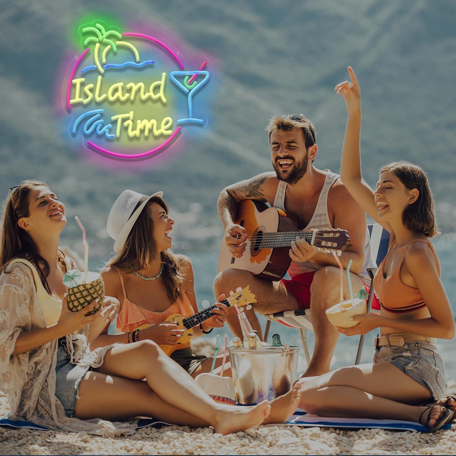 Island Time Neon Sign LED Ligh - Home Decor Shop review and price
