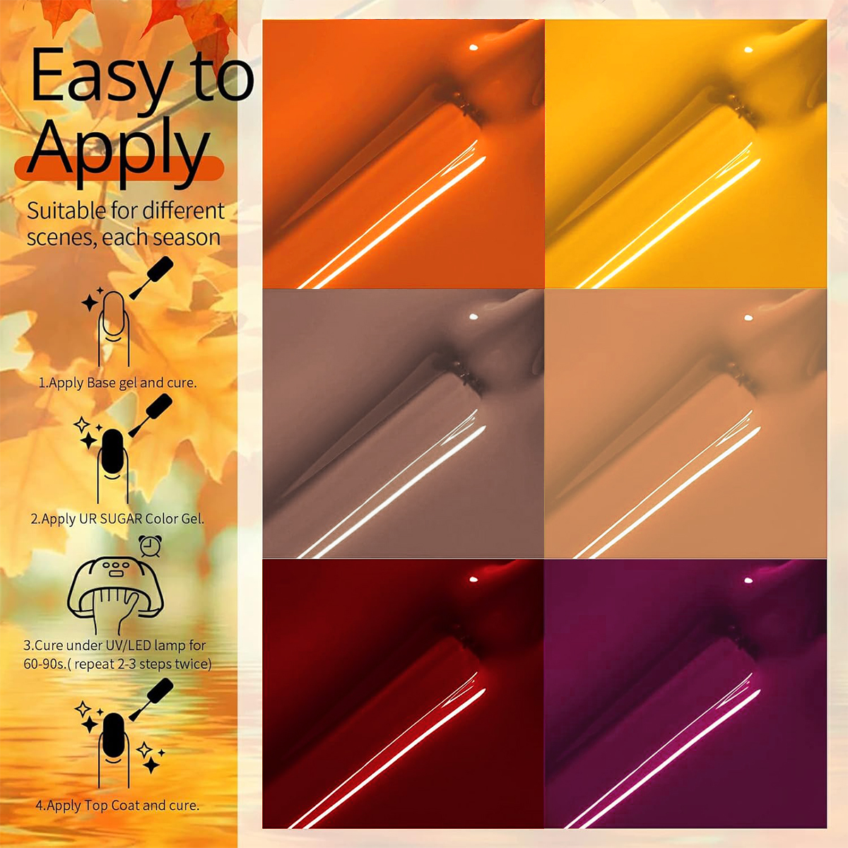 6pcs Brown Gel Nail Polish Set - Home Decor Fallout 4 review and price