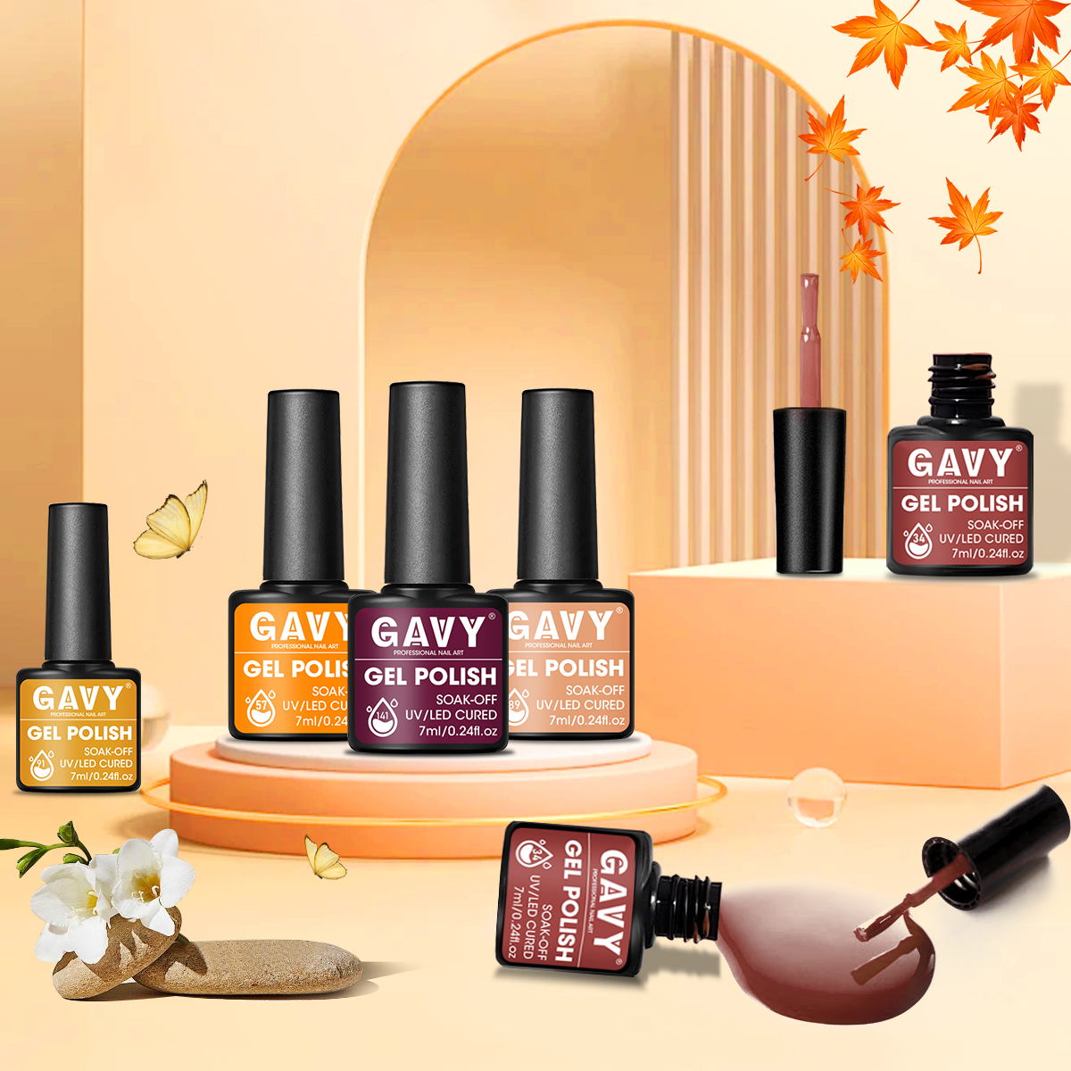 6pcs Brown Gel Nail Polish Set - Home Decor Fallout 4 review and price