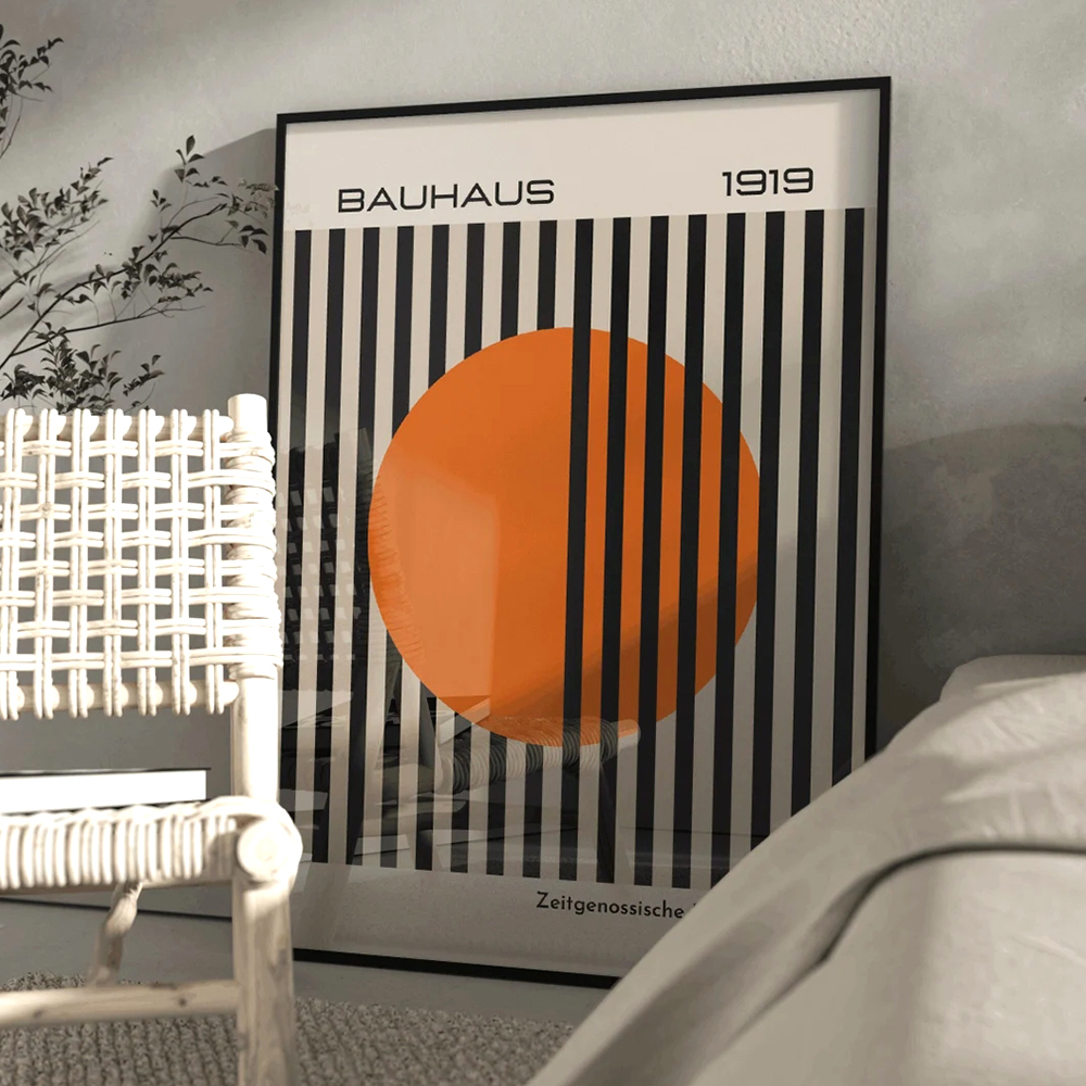Modern Bauhaus 1919 Bright Ora - Home Decor Orange review and price