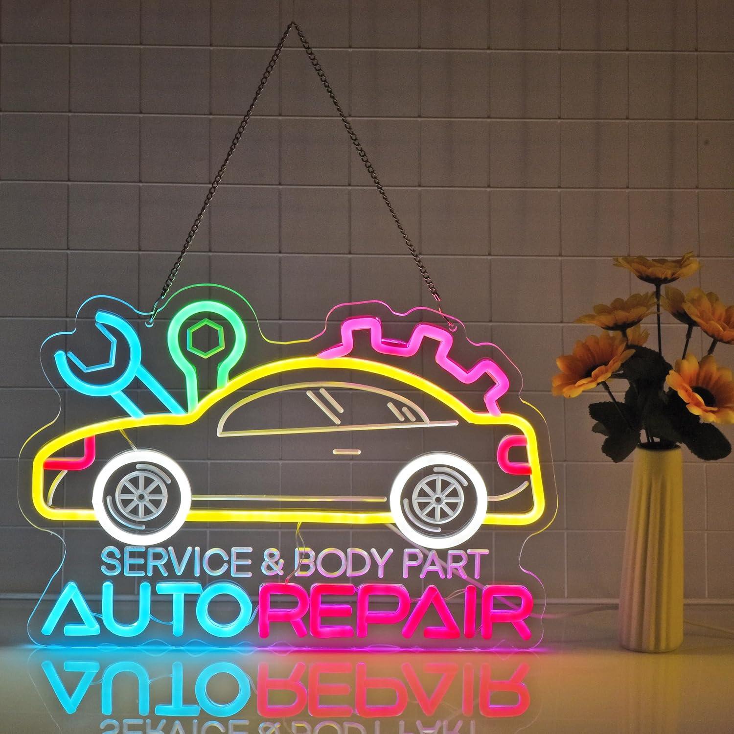 Auto Repair Neon Sign Neon Lig - Home Decor Shop review and price