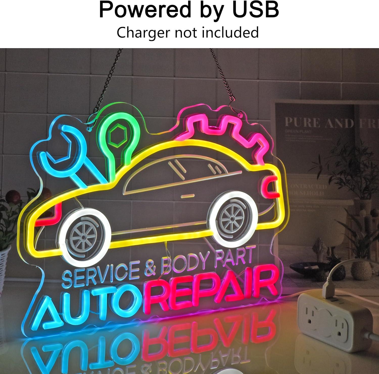 Auto Repair Neon Sign Neon Lig - Home Decor Shop review and price
