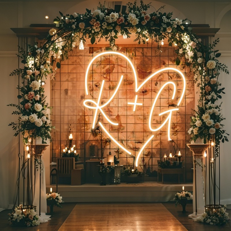 Custom Initials Heart LED Neon - Home Decor Lamp review and price