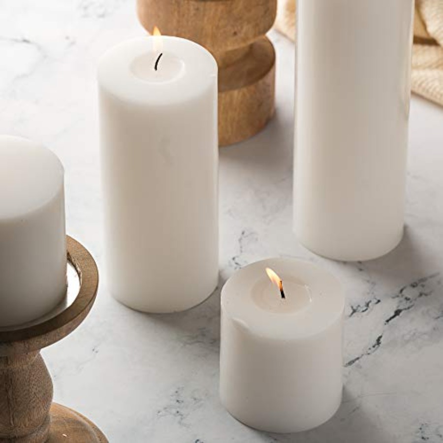 HomeLights Pillar Candles - 2. - Home Decor White review and price