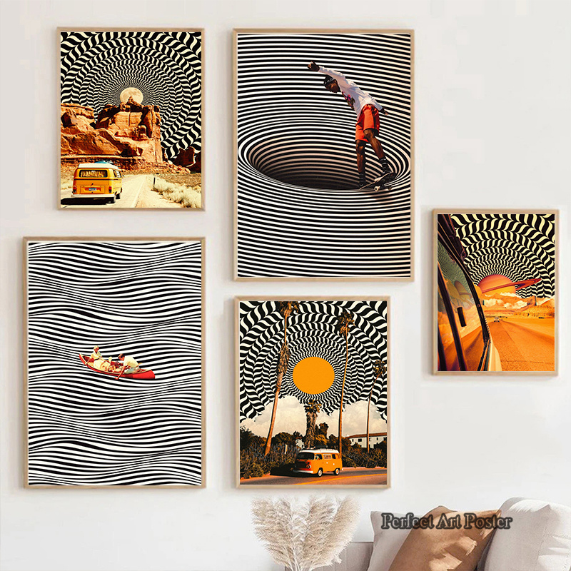 Optical Art Posters and Prints - Home Decor Orange review and price