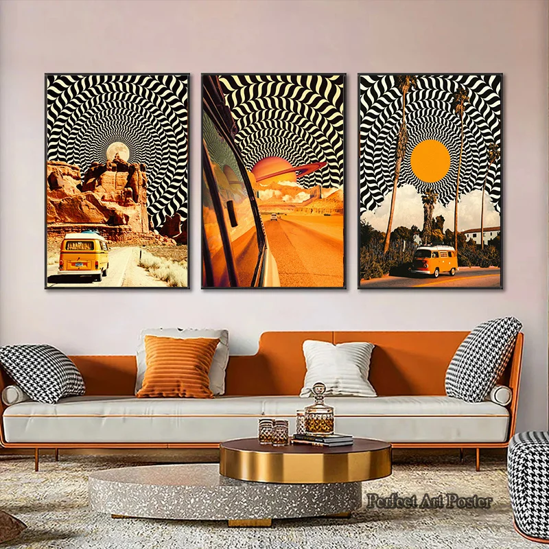 Optical Art Posters and Prints - Home Decor Orange review and price