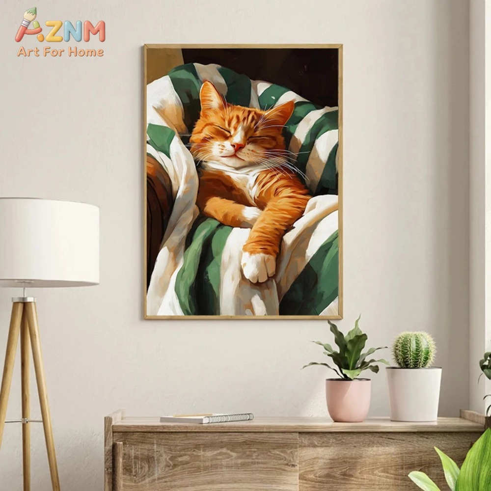 Cozy Cat Whimsical Sleeping Ca - Home Decor Orange review and price