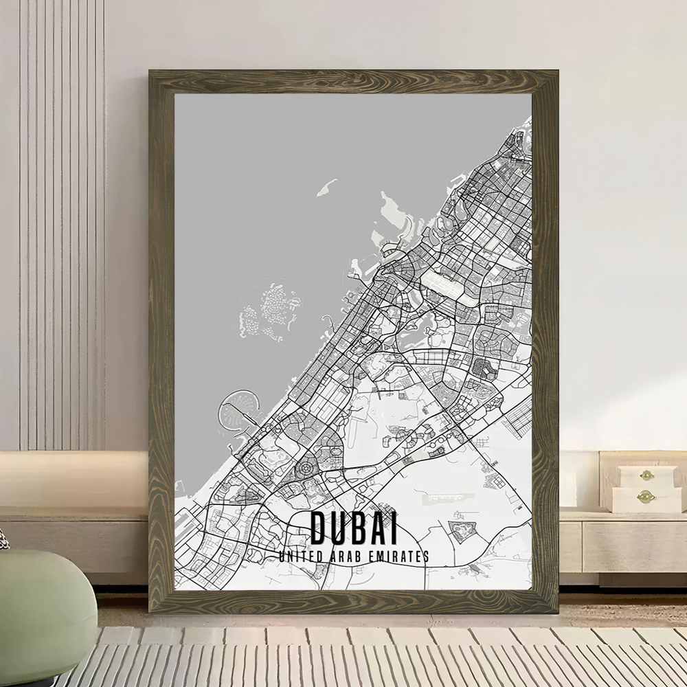 UAE Dubai City Map Poster Canv - Home Decor Uae review and price