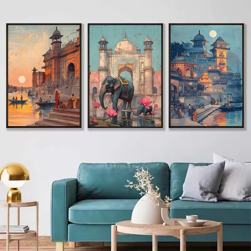 Vintage Ancient India Living B - Home Decor Varanasi review and price