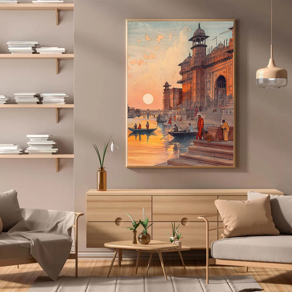 Vintage Ancient India Living B - Home Decor Varanasi review and price