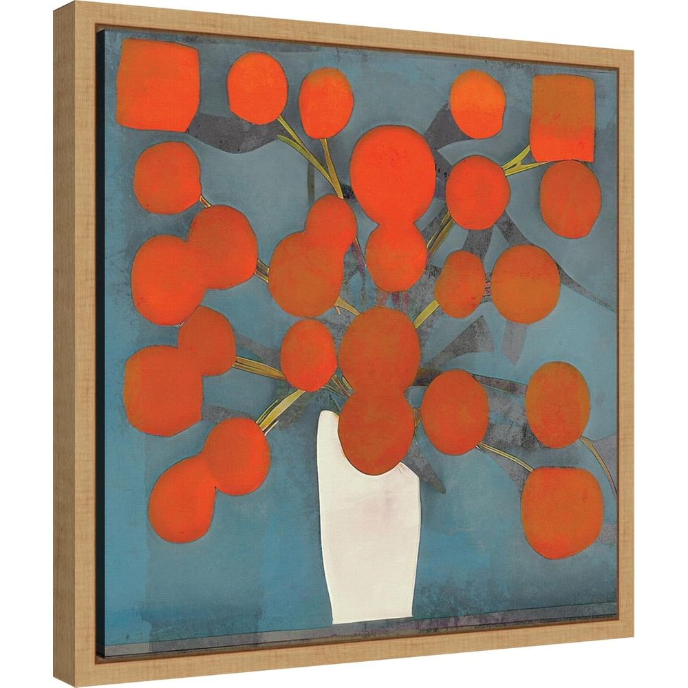 16x16 Abstract Orange Flowers  - Home Decor Orange review and price