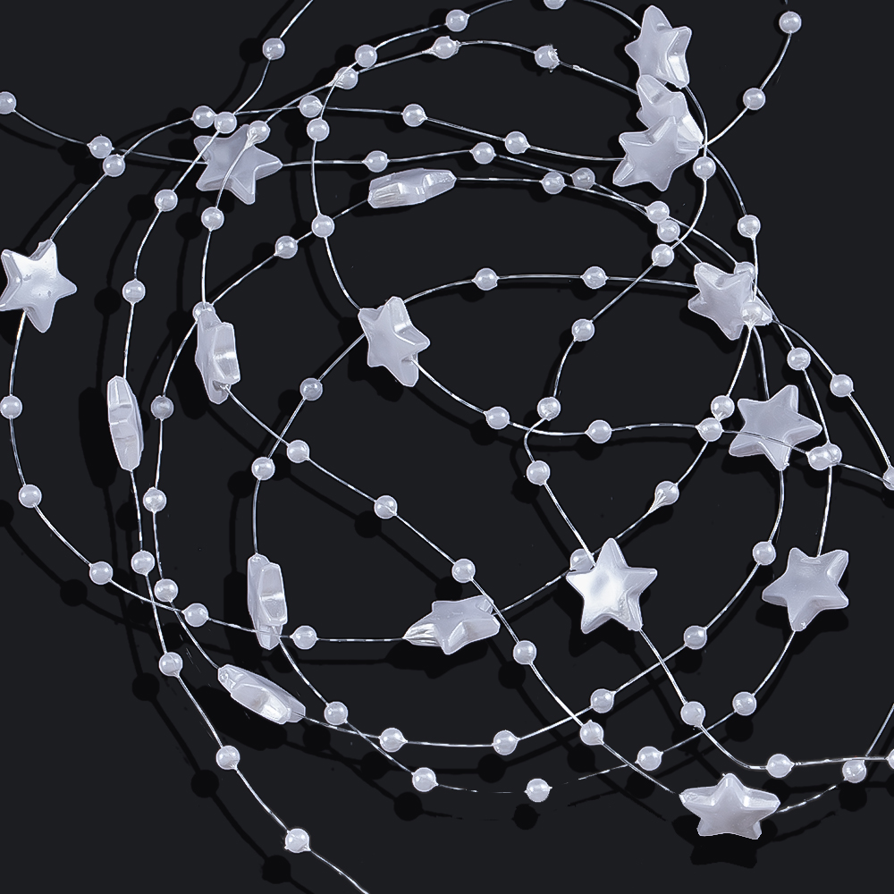 10Meters White Color Star Bead - Home Decor White review and price