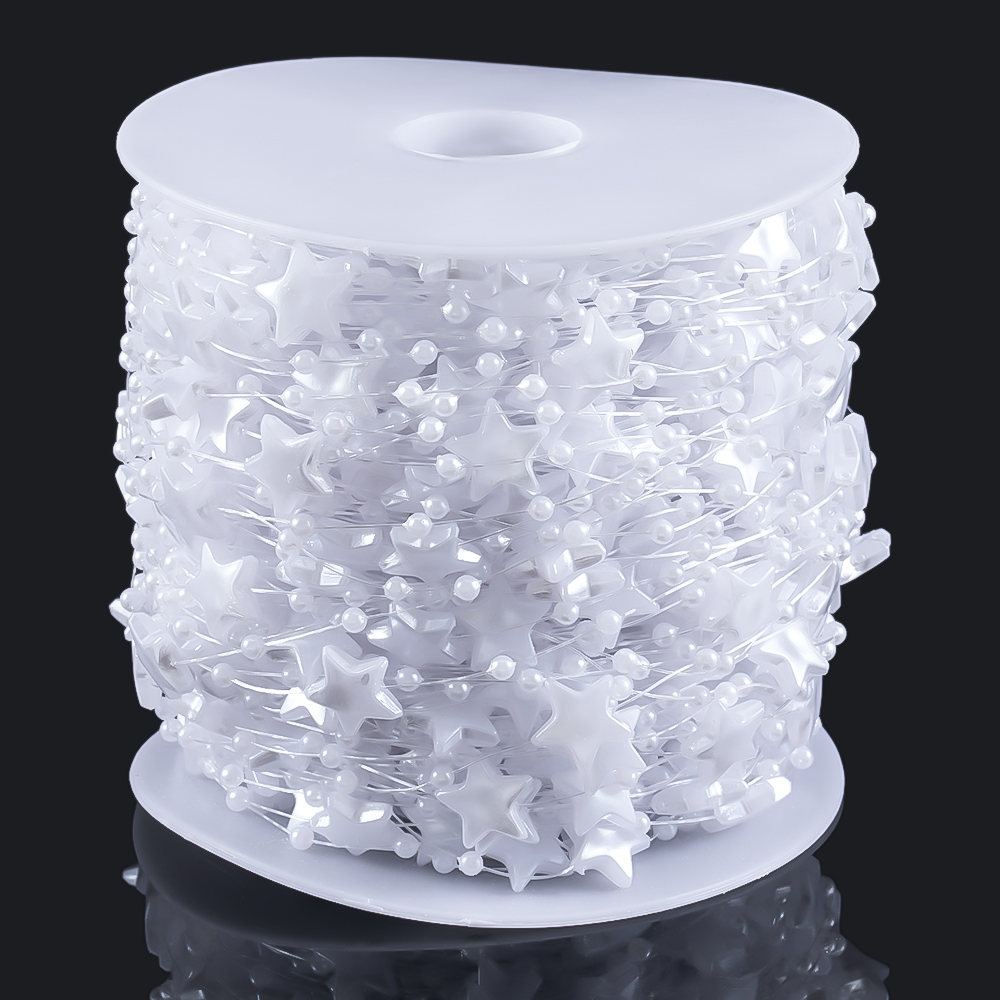 10Meters White Color Star Bead - Home Decor White review and price