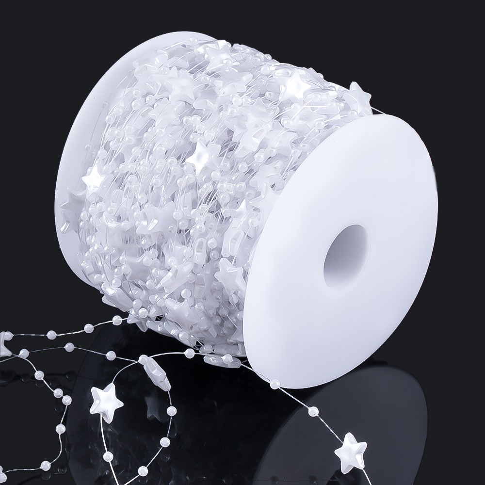 10Meters White Color Star Bead - Home Decor White review and price