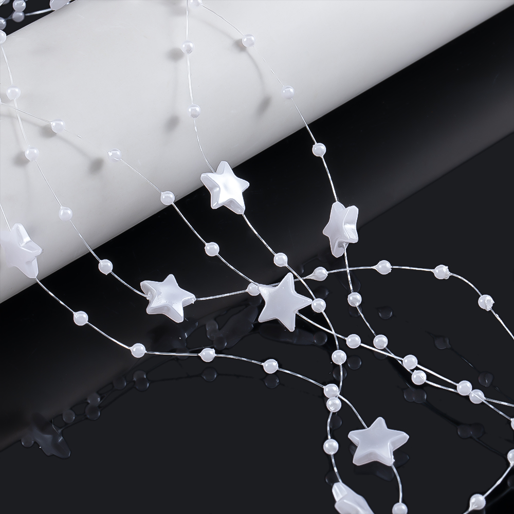 10Meters White Color Star Bead - Home Decor White review and price