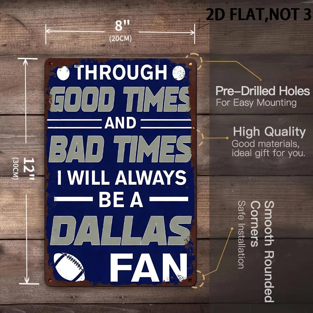 2D Flat Dallas Metal Sign, 8x1 - Home Decor Dallas review and price