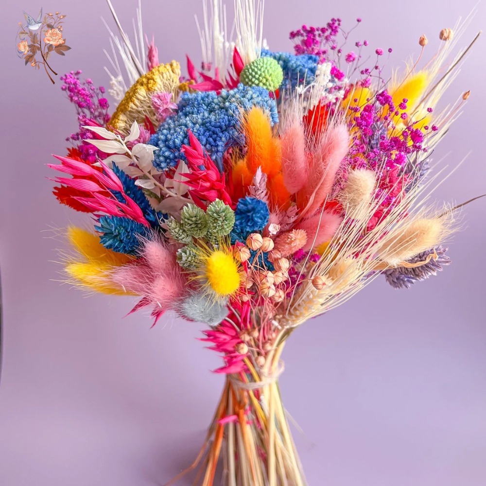 Colorful Dried Flowers Wedding - Dried Flower Bouquet review and price