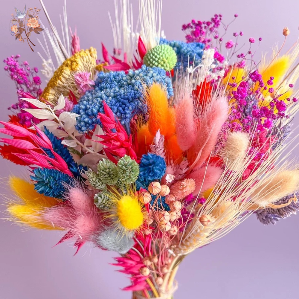 Colorful Dried Flowers Wedding - Dried Flower Bouquet review and price