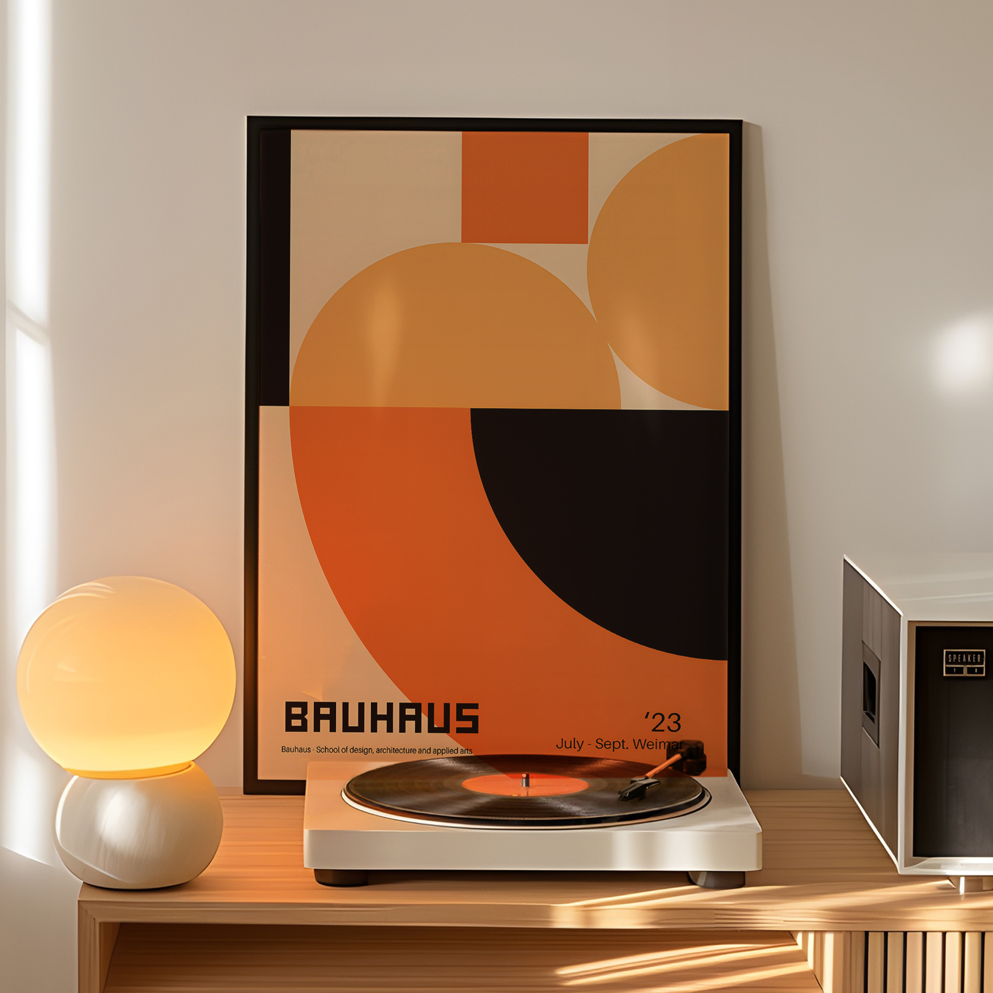 Modern Geometry Bauhaus School - Home Decor Orange review and price