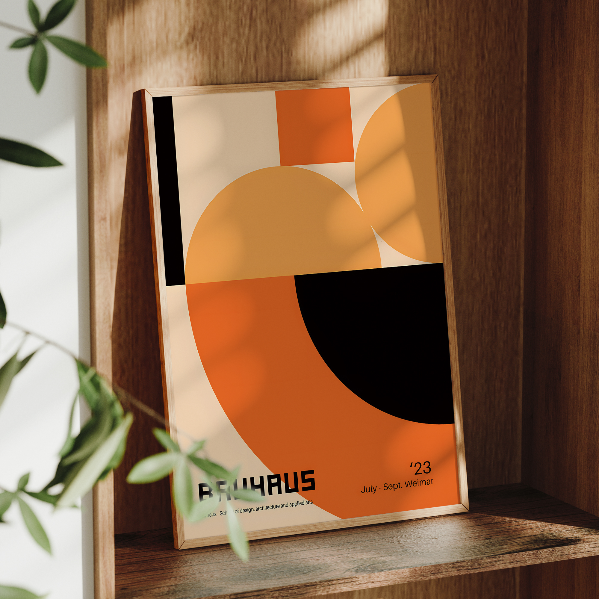 Modern Geometry Bauhaus School - Home Decor Orange review and price